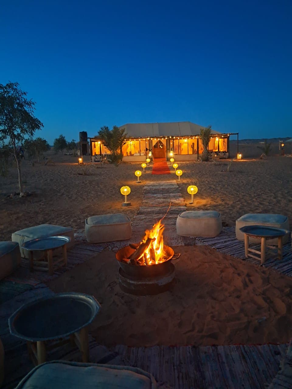 Fogata bajo las estrellas